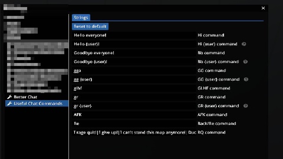 Useful Chat Commands