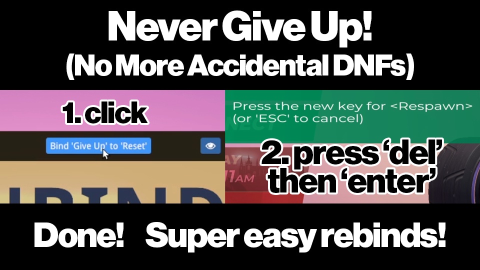 Never Give Up! (Avoid Accidental DNFs / Unbind)